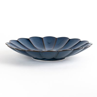 Photo4: Chrysanthemum-Shaped Large Plate Gunjo (21.8 cm/8.6 in)