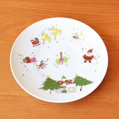 Photo1: Medium Plate Christmas (15.4 cm/6.1 in)