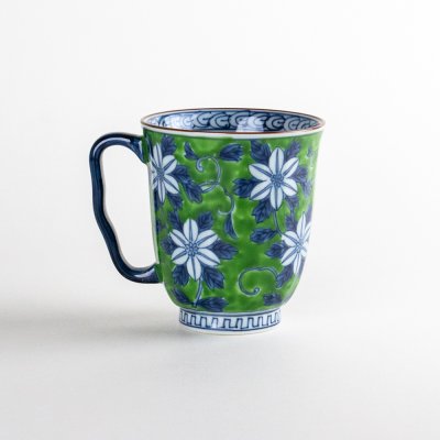 Photo2: Mug Dami-Tessen Clematis Green