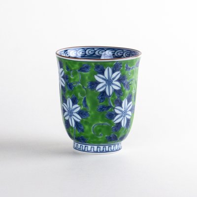 Photo3: Mug Dami-Tessen Clematis Green