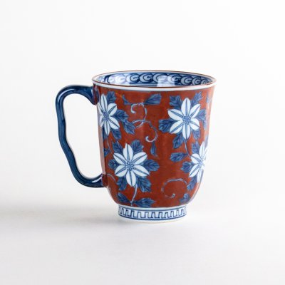 Photo2: Mug Dami-Tessen Clematis Red