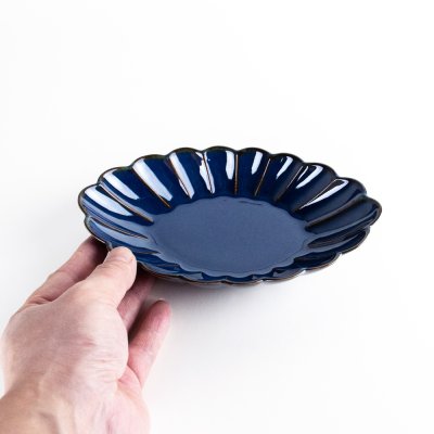 Photo6: Medium Oval Bowl Gunjo (19 cm/7.5 in)