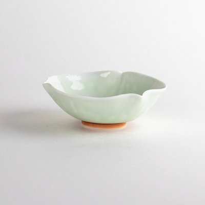 Photo2: Small Bowl Ryokusui Bidoro Green (10.5 cm/4.1 in)
