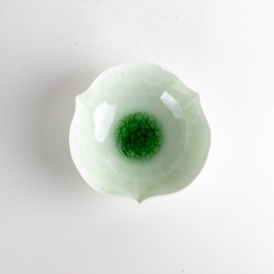 Photo3: Small Bowl Ryokusui Bidoro Green (10.5 cm/4.1 in)