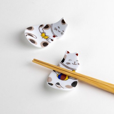 Photo4: Chopstick Rest Cat Nemuri-Neko Butterfly