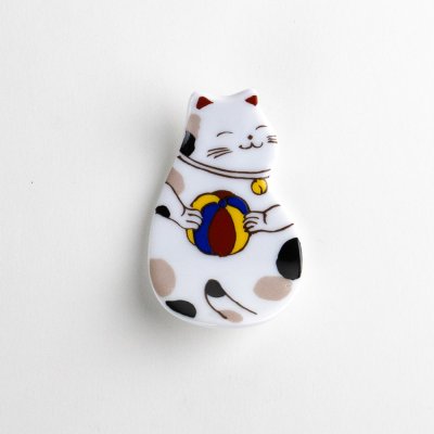 Photo2: Chopstick Rest Cat Nemuri-Neko Temari Ball