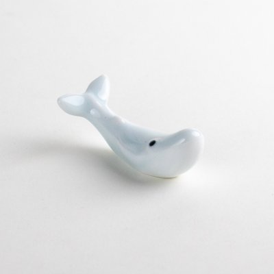 Photo2: Chopstick Rest Whale Blue-White