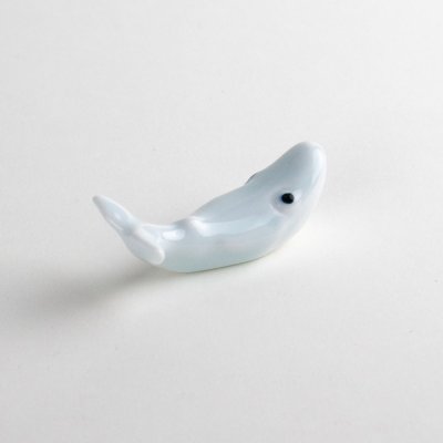 Photo3: Chopstick Rest Whale Blue-White