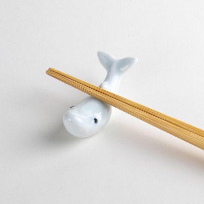 Photo5: Chopstick Rest Whale Blue-White