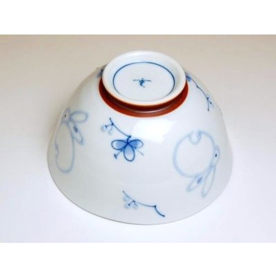 Photo3: Rice Bowl Icchin hana usagi Rabbit (Blue)