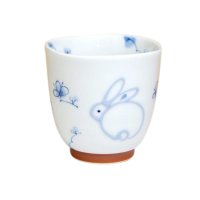 Yunomi Tea Cup for Green Tea Icchin usagi Rabbit (Blue)