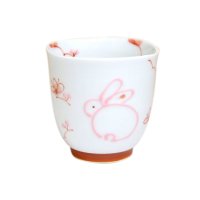 Icchin usagi rabbit (Red) Japanese green tea cup