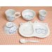 [Made in Japan] <Child tableware>Sukusuku Bear whole set (6 pieces)