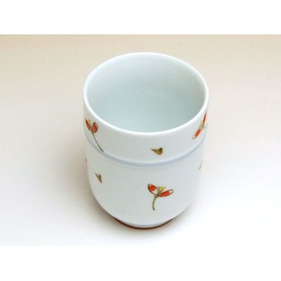 Photo2: Yunomi Tea Cup for Green Tea Akane-so (Red)