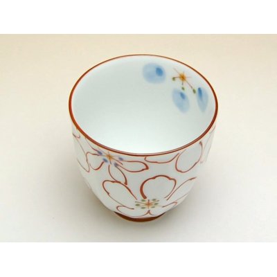 Photo2: Yunomi Tea Cup for Green Tea Ayaka (Red)