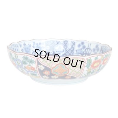 Photo1: Large Bowl Koimari shouchikubai Old imari style (21cm/8.3in)