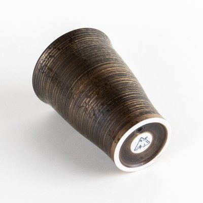 Photo3: Ceramic Beer Glass Fu-jin Gold