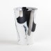 Photo1: Ceramic Beer Glass Zebra Ginsai Silver (1)