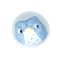 Yume fukurou owl (Blue) rice bowl