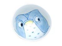 Rice Bowl Yume fukurou Owl (Blue)