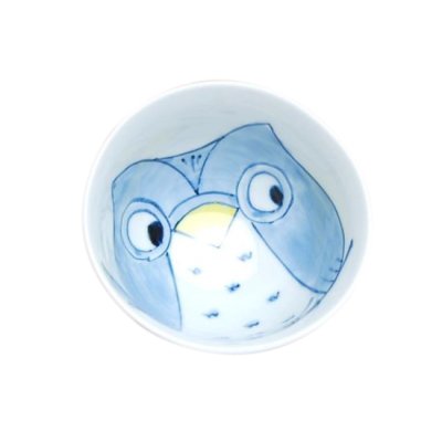 [Made in Japan] Yume fukurou owl (Blue) rice bowl