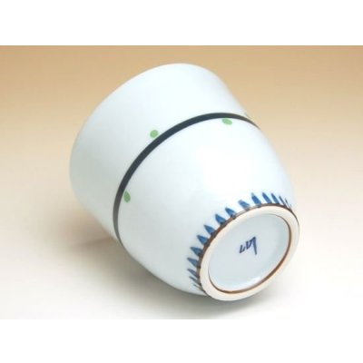 Photo3: Yunomi Tea Cup for Green Tea Yume fukurou Owl (Blue)