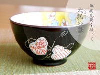 Mubyo shikisai (Red) rice bowl