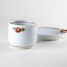 Photo4: Yunomi Tea Cup for Green Tea Line flower with Saucer (4)