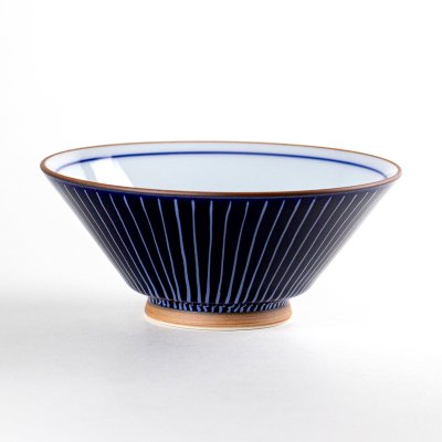 Photo1: Rice Bowl Shira ito (Blue)