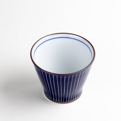 Photo2: Yunomi Tea Cup for Green Tea Shiraito Blue