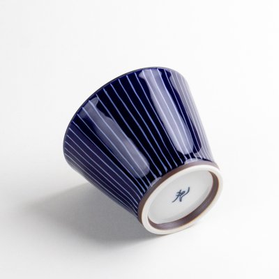 Photo3: Yunomi Tea Cup for Green Tea Shiraito Blue