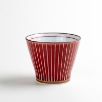 Yunomi Tea Cup for Green Tea Shiraito Red