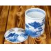 Photo2: Yunomi Tea Cup with Lid for Green Tea Sansui Landscape (Extra Large) (2)