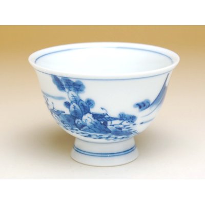 Photo2: Yunomi Tea Cup for Green Tea Daitan Sansui Landscape