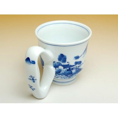 Photo2: Large handle Mug Sansui
