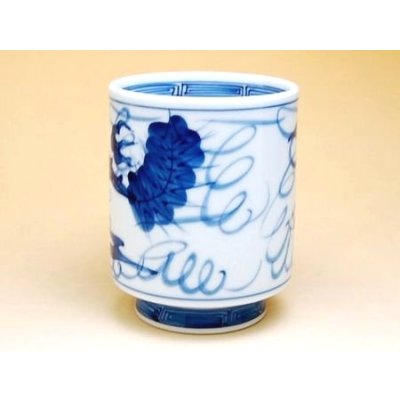 Photo3: Yunomi Tea Cup for Green Tea Tomi Ryu Dragon (Large)