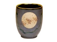 Yunomi Tea Cup for Green Tea Fuku kasumi Moon (Black)