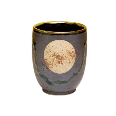 [Made in Japan] Fuku kasumi moon (Black) Japanese green tea cup