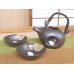 Photo2: Sake set 1 pc Tokkuri bottle and 2 pcs Cups Tsukimi usagi Rabbit (2)