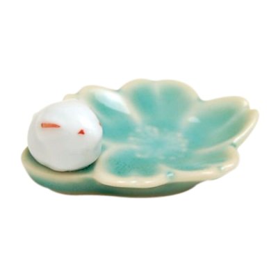 [Made in Japan] Sakura usagi rabbit (Marine blue) Chopstick rest