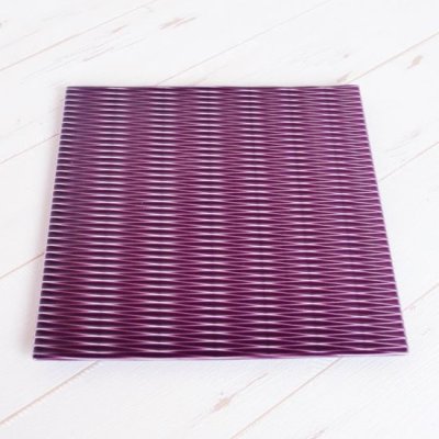 Photo2: Large Plate Tou kiriko Purple (24.3cm/9.6in)