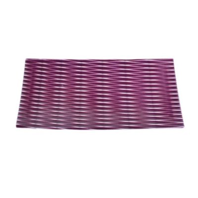 Photo1: Large Plate Tou kiriko Purple (22.3cm/8.8in)