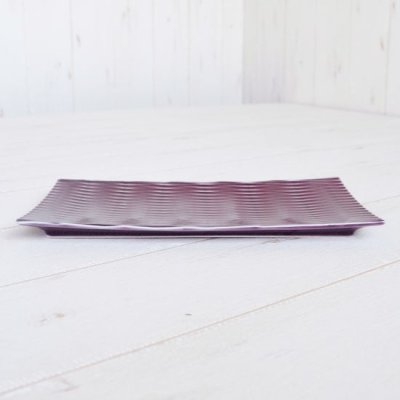 Photo3: Large Plate Tou kiriko Purple (22.3cm/8.8in)