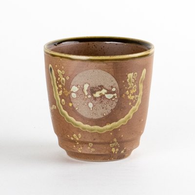 Photo1: Yunomi Tea Cup (Large) for Green Tea Kasumi Moon Brown