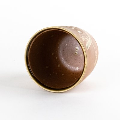 Photo5: Yunomi Tea Cup (Large) for Green Tea Kasumi Moon Brown