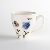 Mug Chijire Hana Flower Blue
