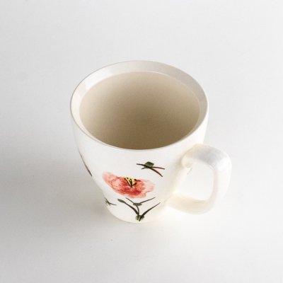 Photo3: Mug Chijire Hana Flower Red