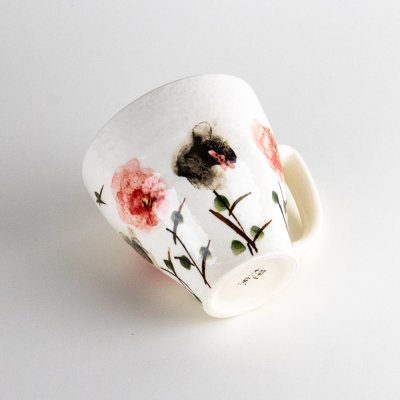 Photo5: Mug Chijire Hana Flower Red