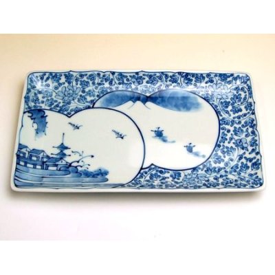 Photo2: Large Plate (23.3cm) Madori sansui