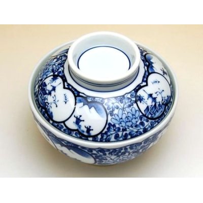 Photo2: CHAWAN-MUSHI Bowl (11.6cm) Madori sansui